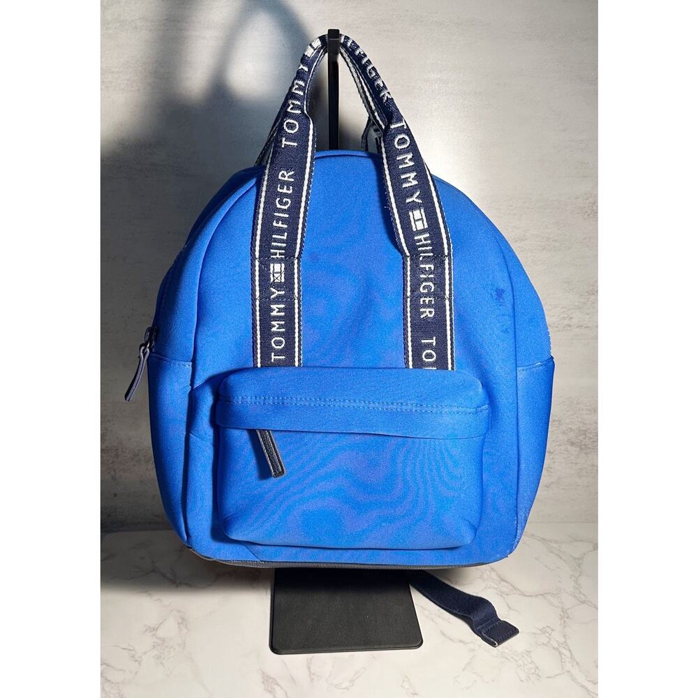 Tommy Hilfiger Vintage Blue Back Pack Purse With Adjustable Straps